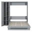 Lit escamotable avec tête de lit éclairée, armoire et tablettes-150823597-150823592