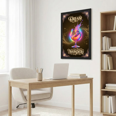 Dream Wonder Colorful Glass Splash Canvas Wrapped Wall Art Set Of 1