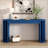 59-Inch Long Console Table,Oak Veneer Sofa Table,Curved And Straight Line Design,Behind The Couch, Farmhouse Entryway Table For Entrance, Hallway, Living Room-227696087