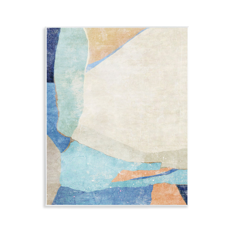 Art mural, formes géométriques rustiques par Suzanne Nicoll