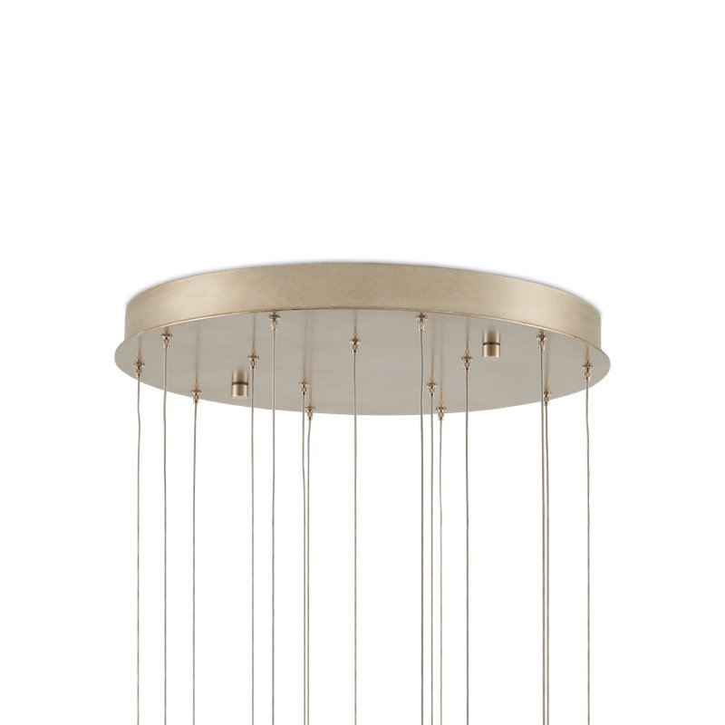 Luminaire suspendu rond à 15 lumières Polpo, 2250 lumens, H 13 po x l 21 po x P 21 po, Vert