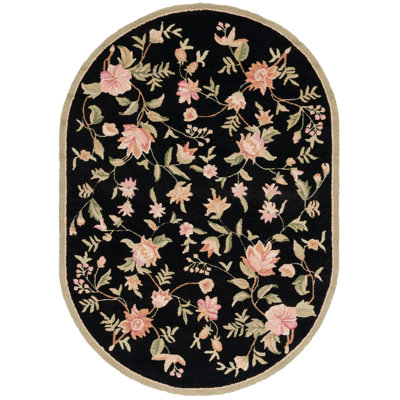 Jonsson Hand Hooked Wool Floral Rug