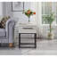 Table d'appoint de rangement contemporaine, blanche