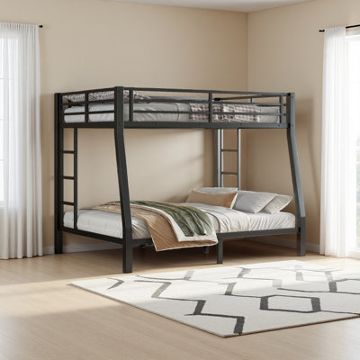 Lit superposé au-dessus de grand lit double en métal pour les adolescents et les adultes, peu encombrant / sans bruit de sommier