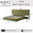 Tall Headboard Upholstered Platform Bed with Nightstands, Drawers & Floating Shelves, Queen, Green Velvet-164865392-164865394