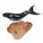 Beachcrest Home™ Handmade Grey Whale Wood Sculpture