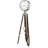 Floor Clock Ii - Retro Hollywood-Inspired Tripod Design With Quartz Triple-Chime Movement And Polished Chrome Accents