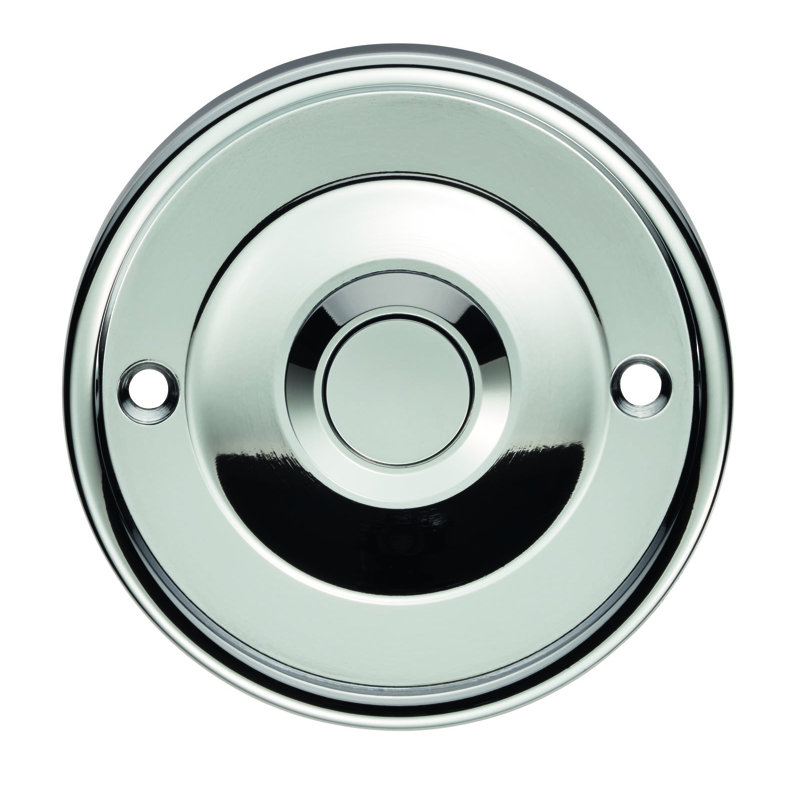 Victorian Button, Polished Chrome