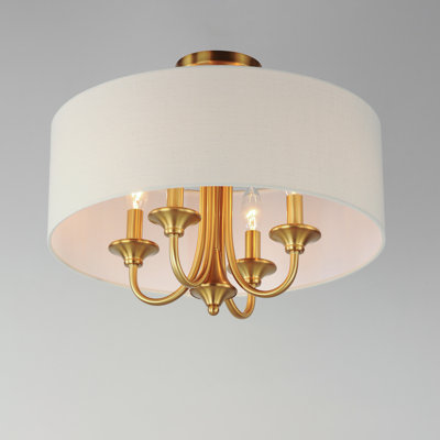 Juna Linen Semi Flush Mount