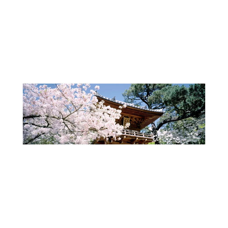 USA, California, San Francisco, Golden Gate Park, Japanese Tea Garden, Front Gate 1 Piece Wrapped Canvas Panoramic Wall Art
