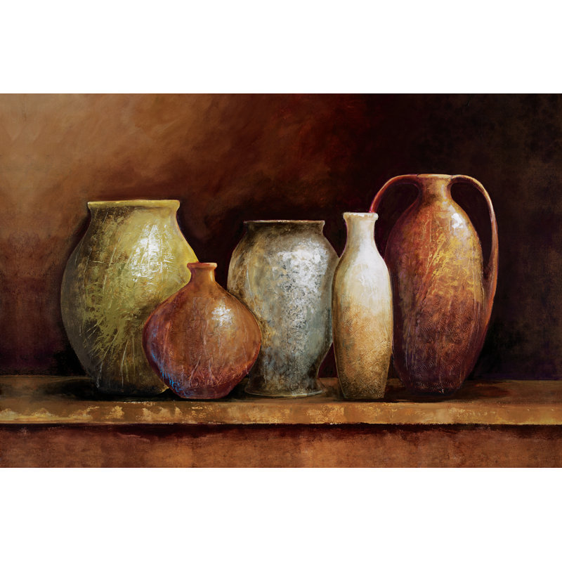 Pots Pots - Wrapped Canvas Painting, 20cm H x 30cm W x 3.8cm D