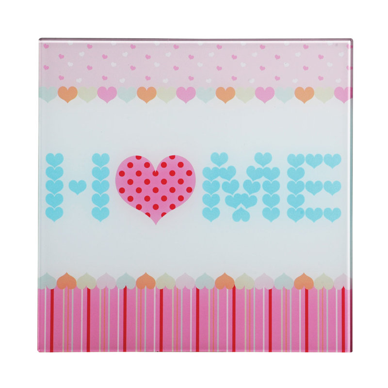 Single Picture Frame Print on Canvas, Pink / Blue