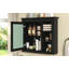Armoire de rangement murale de 30 po x 28 po avec miroir, design moderne et tablettes réglables pour une organisation efficace