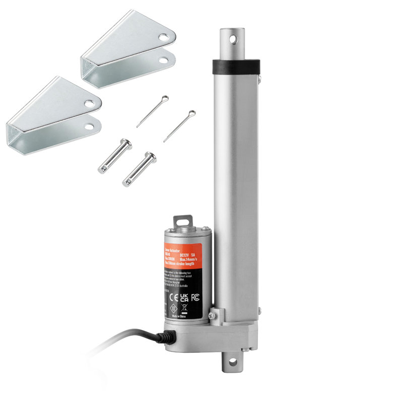 VEVOR 12V Linear Actuator - 6 Inch Stroke, High Load Capacity 330lbs with Mounting Bracket