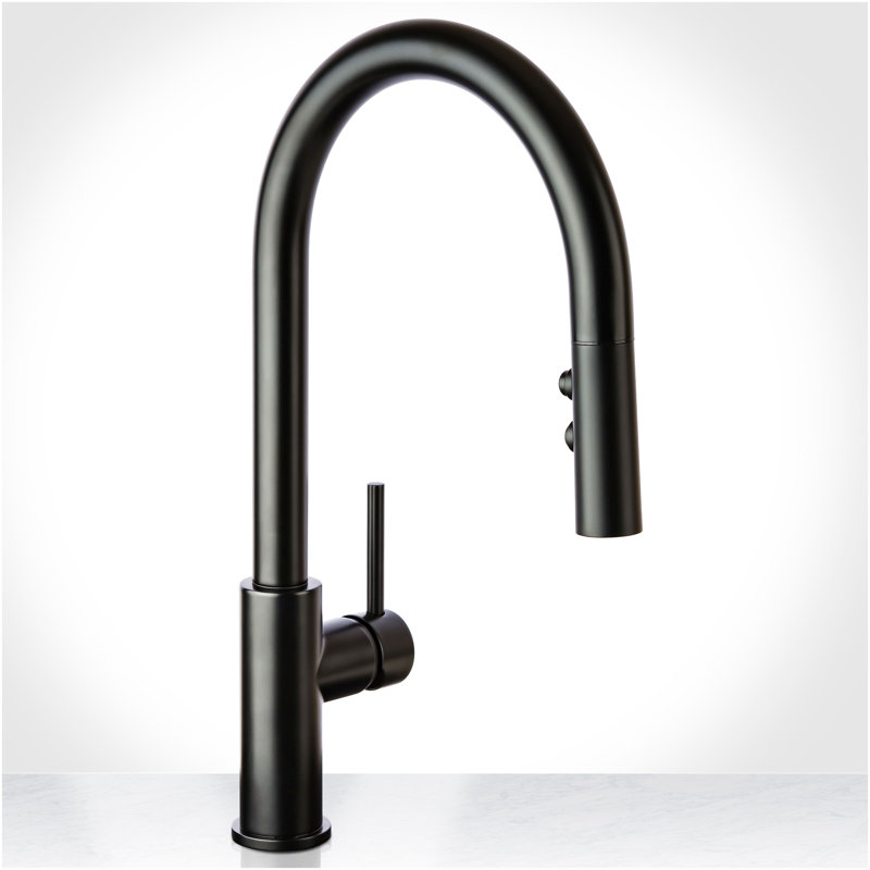 Mia 1.8 GPM Pull Down Kitchen Faucet, Flat Black