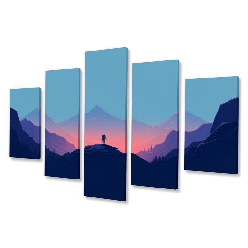«Minimalist Horizon III», reproduction d'art sur toile - 5 panneaux