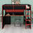 Loft Bed with Integrated Gaming Desk, Lighting System, and Built-in Charging Station-96868987