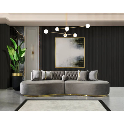 Petrisevac Upholstered Curved Sectional Symmetrical