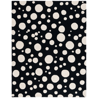 Tapis noir / ivoire Kavika