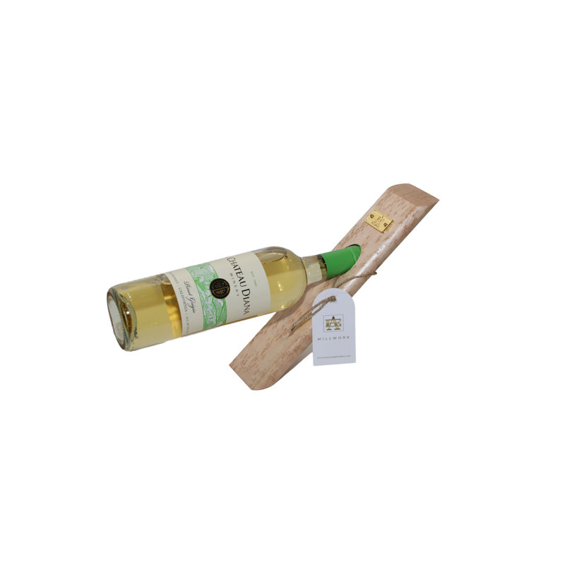 Support à vin de table 1 bouteille en bois massif brun clair, Érable