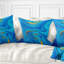 Mélange de peinture abstraite bleu clair - Coussin décoratif imprimé abstrait-1009934465