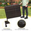 Coffre de terrasse en osier 80 gallons, banc de rangement extérieur avec roulettes, bac de rangement pour patio imperméable, coffre de rangement pour jardin avec balcon
