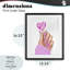 Reproduction encadrée sous verre rose, sous-verre, par Ziwei Li-1366046617-1366046621