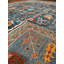 Tapis bleu original en laine et coton noué à la main