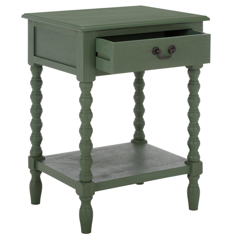 End Table with Storage, Dusty Green
