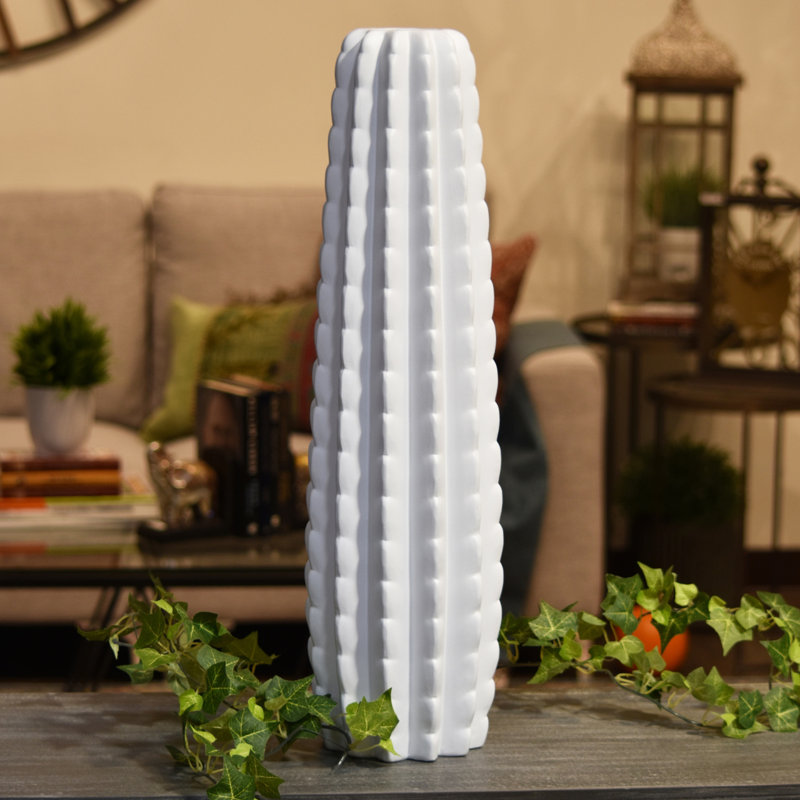 Ceramic / Porcelain Floor Vase, White