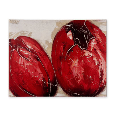 Napperon floral en tulipe rouge floral | Décoration intérieure