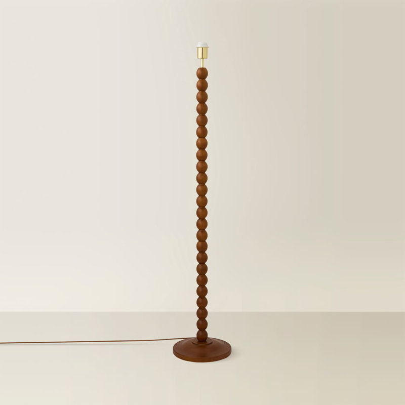 Helgomar 130cm Matte Traditional Floor Lamp, Brown