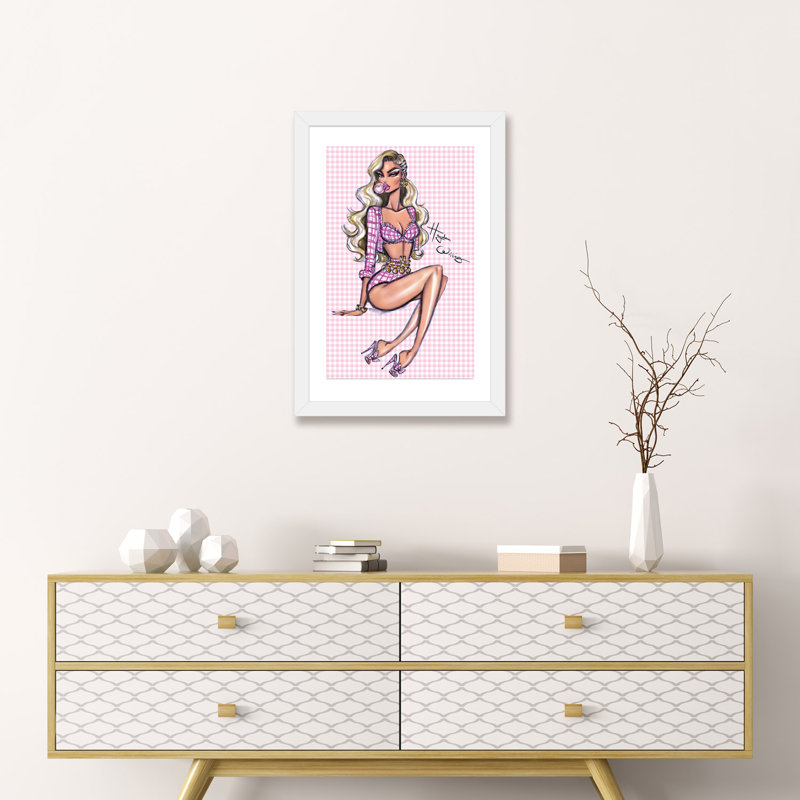 «Pretty In Plaid» par Hayden Williams - reproduction de photo, H 24 po x l 16 po x P 1 po, Papier encadré blanc