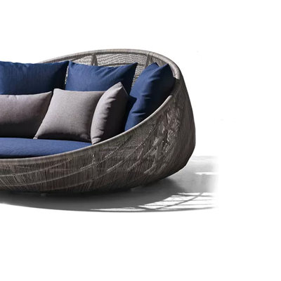 Outdoor Round Rattan Patio Daybed 78.74 Wide -  Bayou Breeze, 68D437BD3A64456BB248EDF67C3A127E