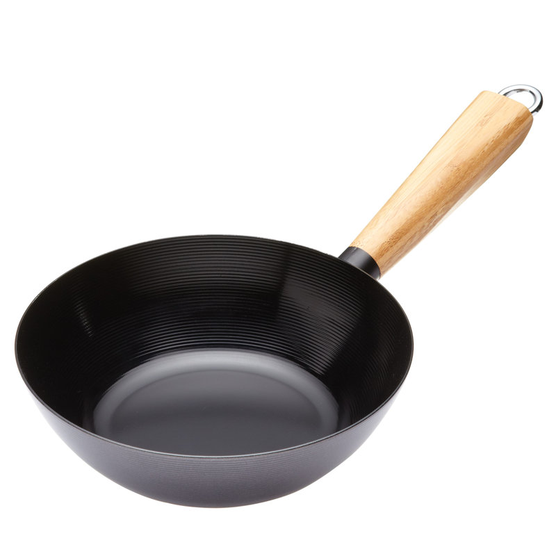 World of Flavours Oriental 20cm Non-Stick Carbon Steel Wok