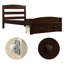 Structure de lit plateforme simple avec tiroir de rangement et support en lattes de bois sans sommier