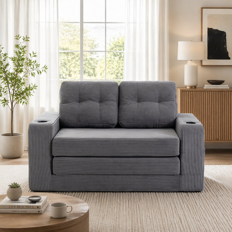 Canapé convertible, Gris