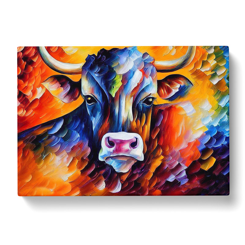 Cow Painting Vol.4 Abstract - Wrapped Canvas, 35cm H x 50cm W x 3cm D