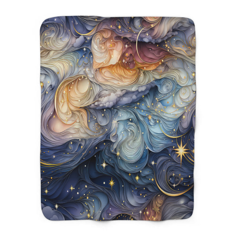 Couverture rétro Celestial Treasures, Grand lit