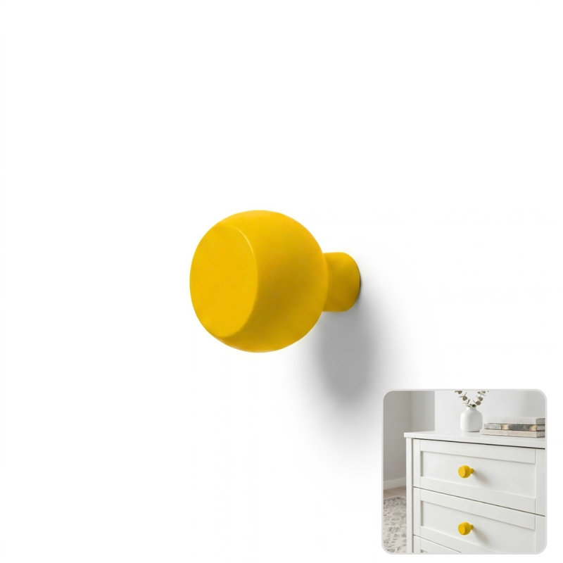 ROUS Hardware Mid Century Modern Sphere Knob, Sunflower (Yellow)