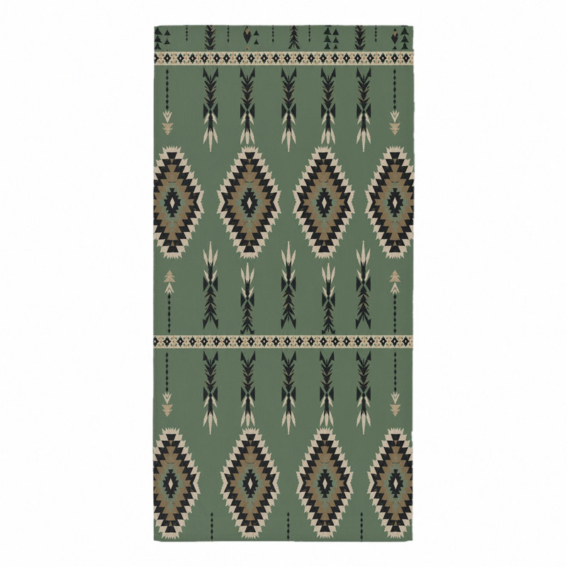 1 serviette de plage bohémienne 1 pièce, avec un motif géométrique dans des tons terreux sur fond vert sauge. Grande microfibre, idéale pour la natation et les voyages, unisexe.