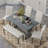 6-Piece Retro Rectangular Dining Table Set-115300246-115300247