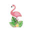 Flamant rose, décoration murale en étain tropical pour maison de plage