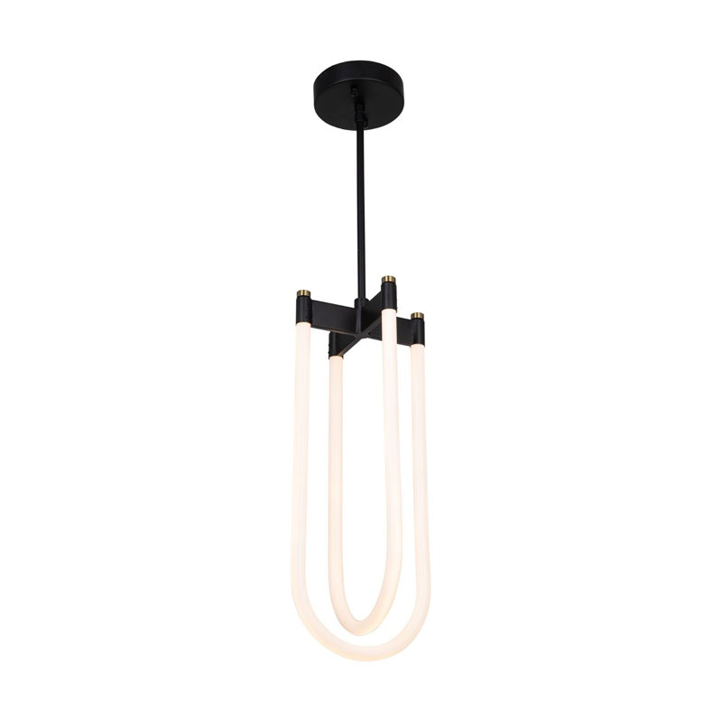 Cascata - 2-Light Pendant - Black/Brushed Brass