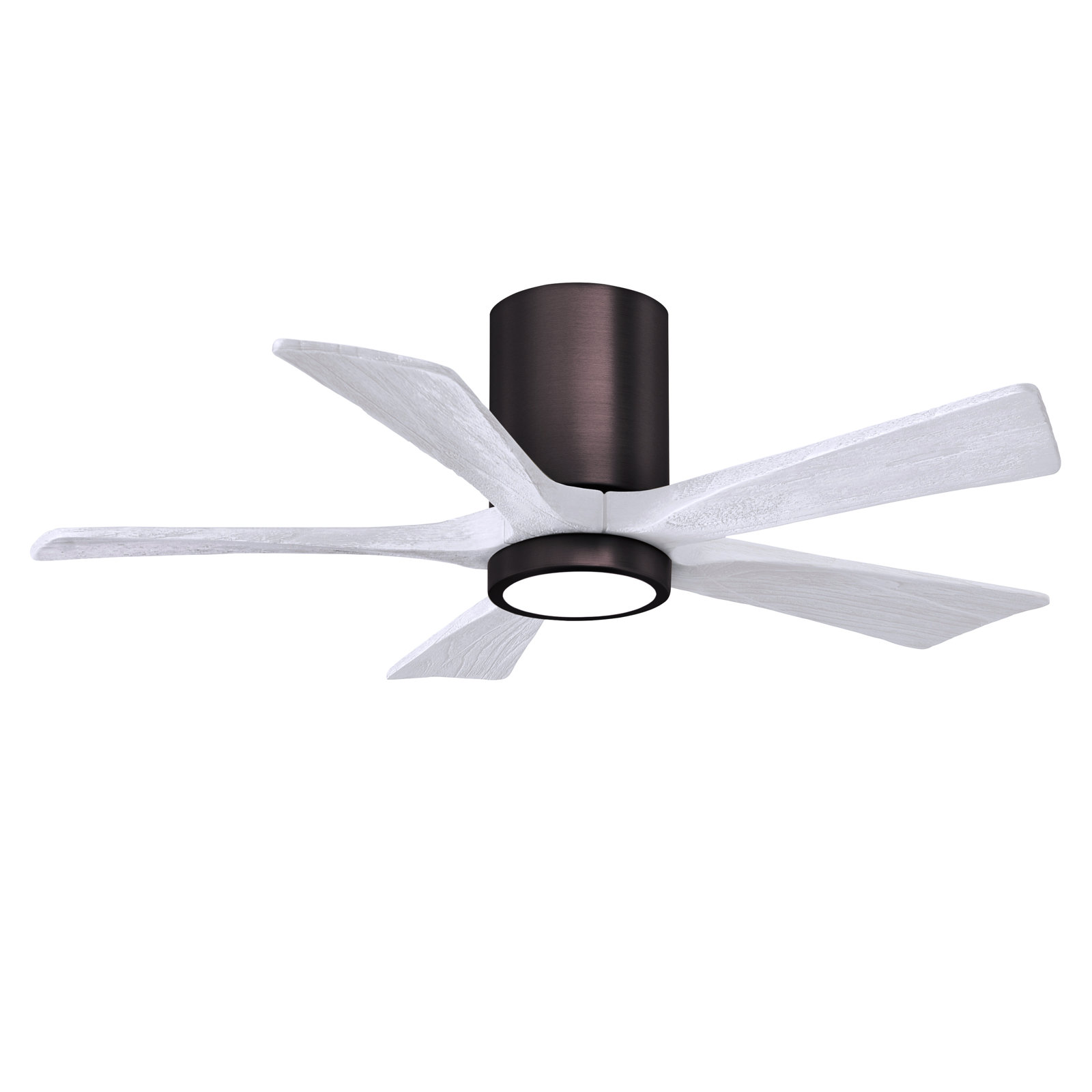 Irene Ceiling Fan with LED Light Kit, Brushed Bronze, 42", Matte White