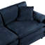 Chaise d'appoint en chenille pour 2 personnes - sièges décontractés et confortables, canapés surdimensionnés bleus
