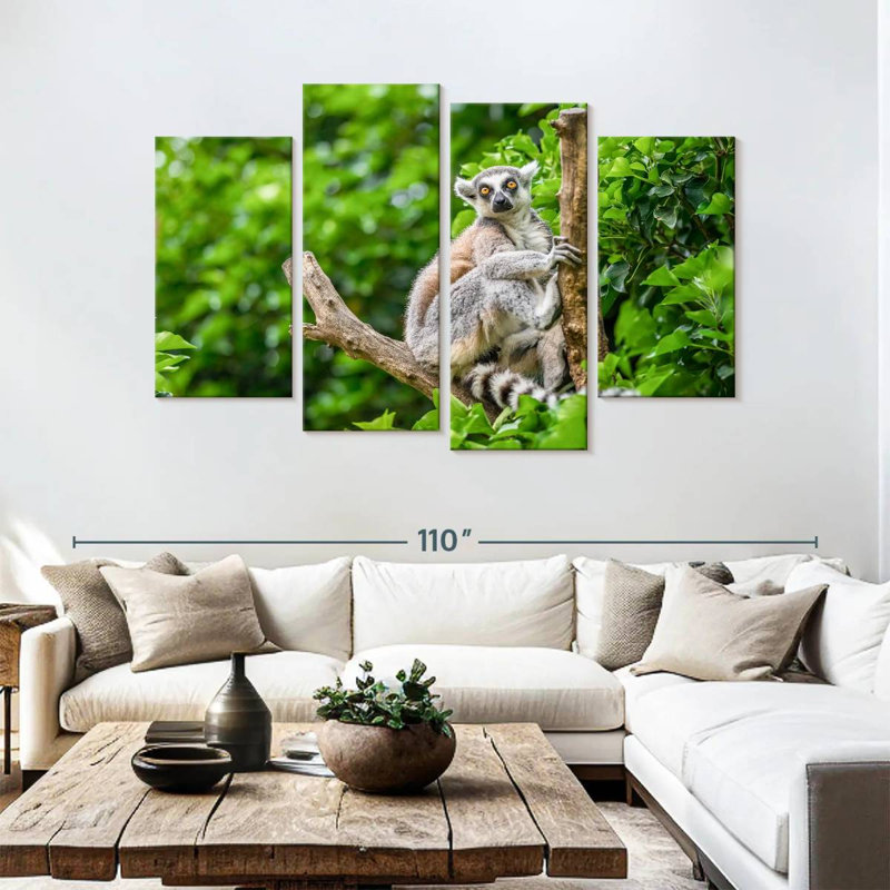 Brampt Stunned Lemur, 54" H x 84" W