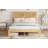 White Oak Rubber Wood Waterloo Bed With Rattan Headboard, Two Storage Drawers, Reinforced Support Slats, And Stability Feet-305591730-305591728