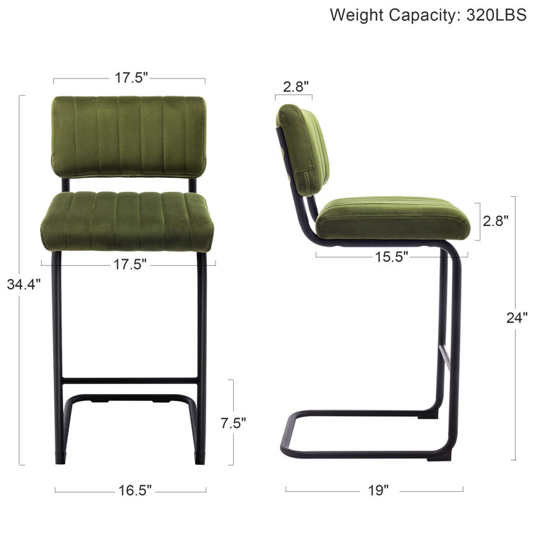 Velvet Counter & Bar Stool