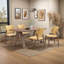 Ensemble de salle à manger 5 pièces Mid-Century Modern - Finition bois avec chaises rembourrées-1603884262